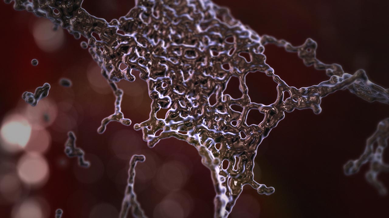 Medical Microspheres Dissolve Animation Background